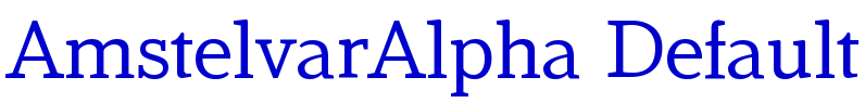 AmstelvarAlpha Default шрифт